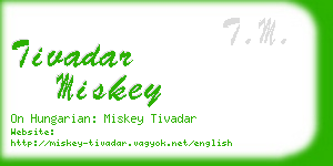 tivadar miskey business card